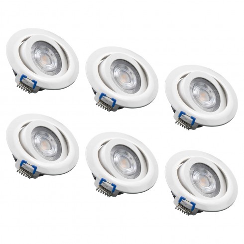 Faretto led da incasso 5W dimmerabile 450lm 6 pezzi