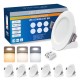 Faretto led da incasso 8W IP44 3000K 4000K 6000K selezionabile. Pack 6 pezxi