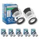 Mini spot tondo da incasso 3W 220VAC IP54 30° 10 pz