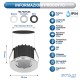 Mini spot tondo da incasso 3W 220VAC IP54 30° 10 pz
